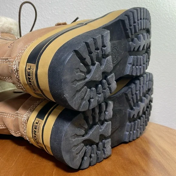 Vintage Sorel Caribou Wool Lined Rain Boots Lace Up Hiking Snow Work Boot Size 8 - Picture 8 of 16